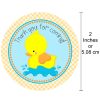 Yellow Rubber Duck Thank You for Coming Sticker Labels 30