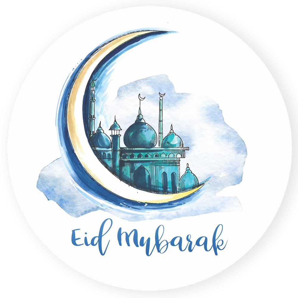 Islamic Eid Mubarak Sticker Labels